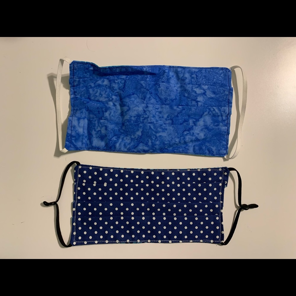 2 Pack Cloth Handmade Adjustable Reversible Reusable Face Masks